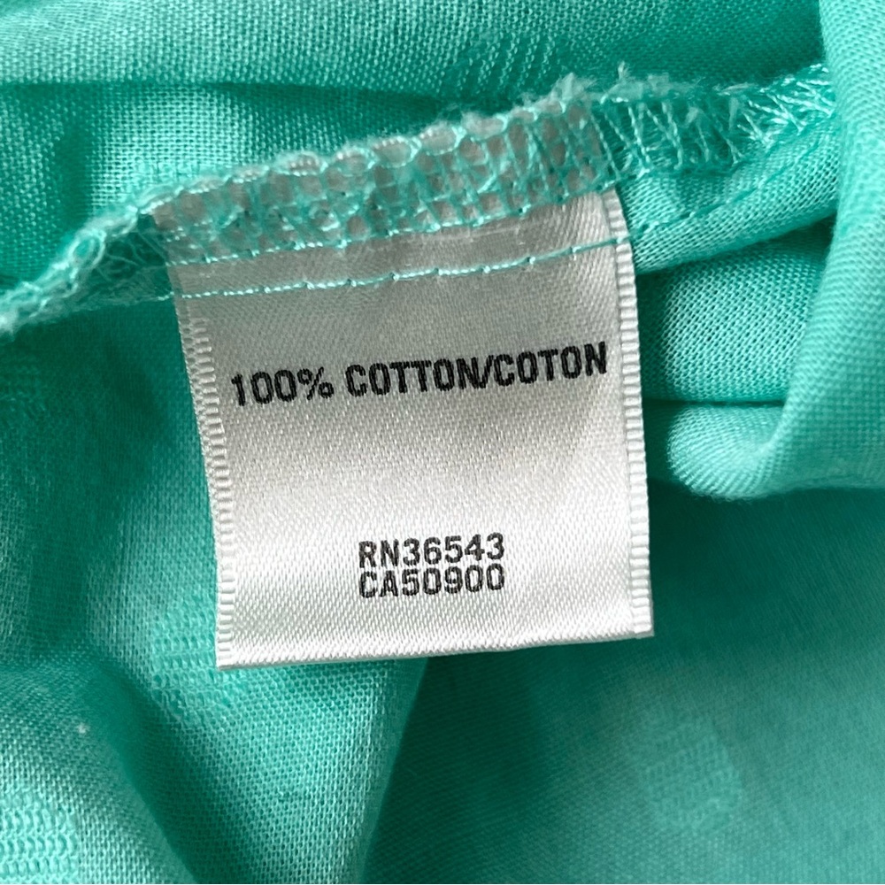 Van Heusen Teal Top Size XXL Women’s Cotton Dots Collar Button Details - Picture 9 of 11